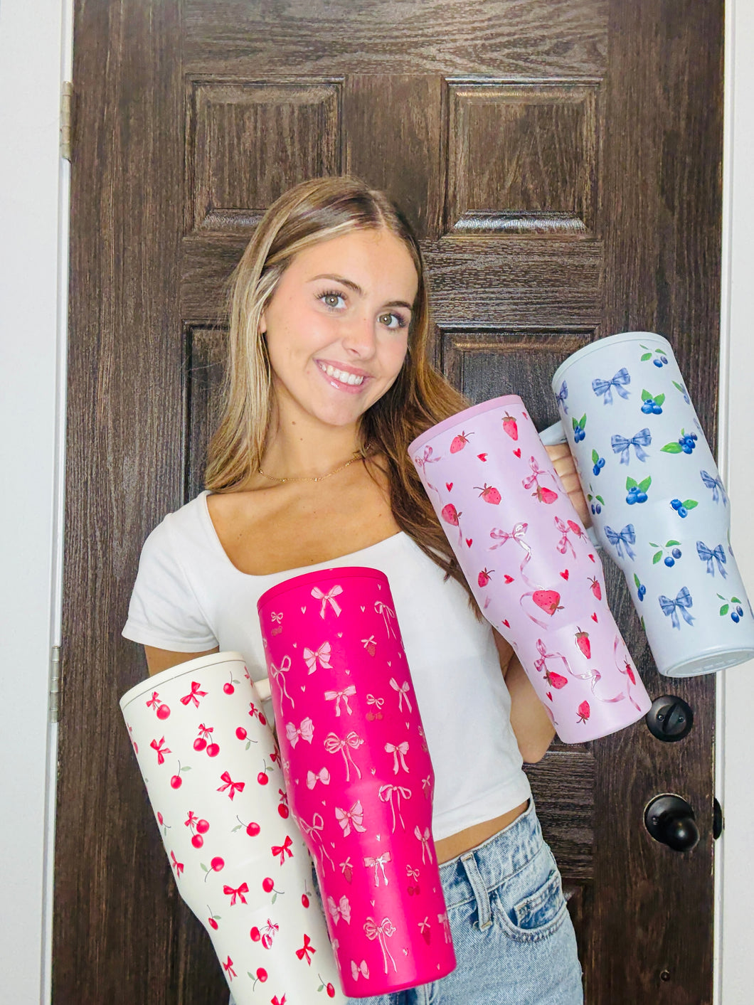 Fruit and Bow Tumblers