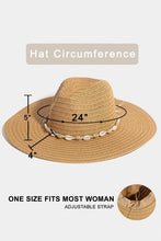Load image into Gallery viewer, Sea Shell Floppy Straw Hat
