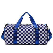 Load image into Gallery viewer, Checkered Print Weekender Bag
