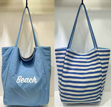 Load image into Gallery viewer, Striped Reversible Tote Bag
